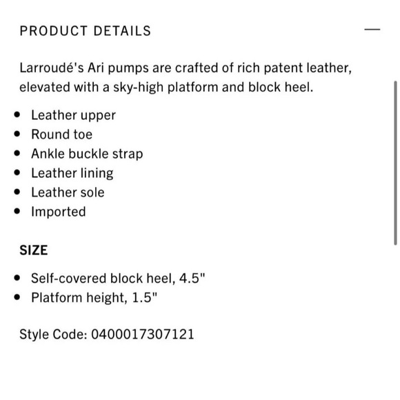 Larroudé Ari Patent Leather Ankle-Strap Platform Pumps size 11 new in box - Picture 6 of 10